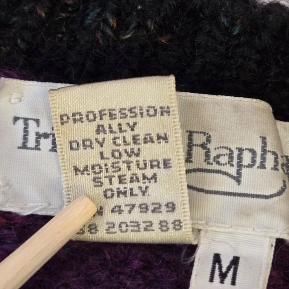 Vintage Tricots St. Raphael Wool Cardigan Argyle Sweater Women's Size‎ M - Picture 8 of 8